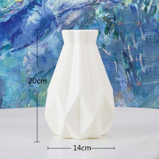 Plastic Shatter-proof Flower Pot Vase Modern Study Room Hallway Wedding Decor