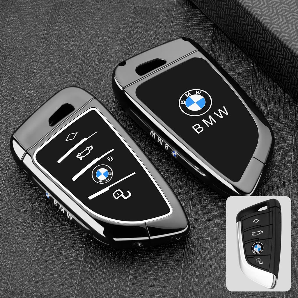 EUCQ6 Zinc Alloy Leather Car Remote Key Case for BMW F10 F11 F20 F25 F30 F31 F34 G20 G30 X3 X4 I3 M3 M4 1 3 5 Series Accessory