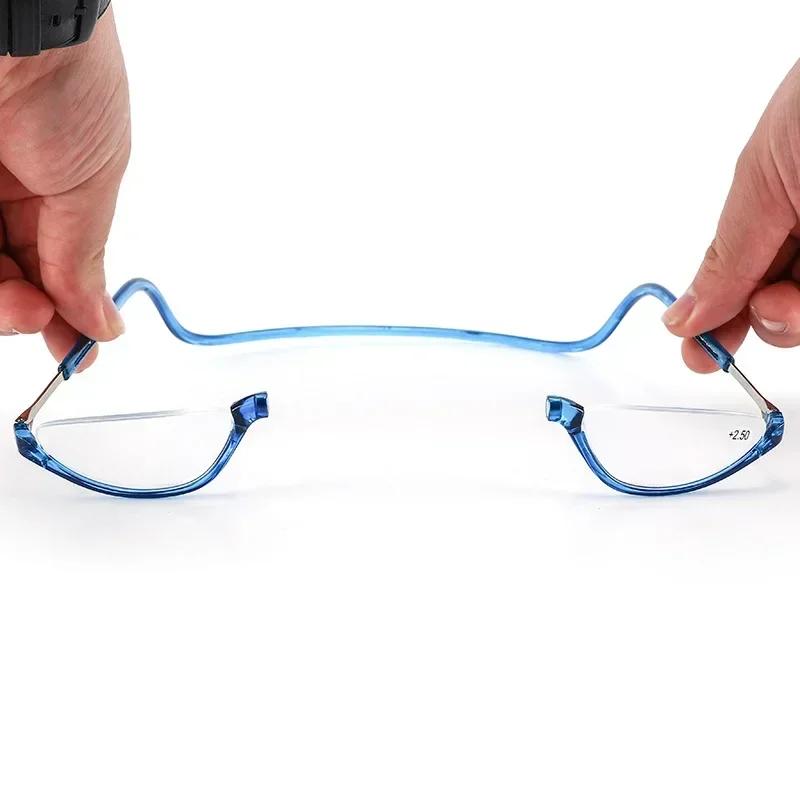Ultralight Hanging Stretch Reading Glasses Men Women Trendy Half Frame Lens Presbyopic eyeglasses Unisex Diopter +1.0 1.5 to+3.0