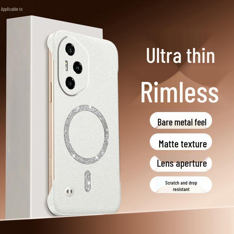 Honor 300 Pro Magnetic Glitter Rock Sand Case: Ultra-Thin, Heat-Dissipating, Hard Shell
