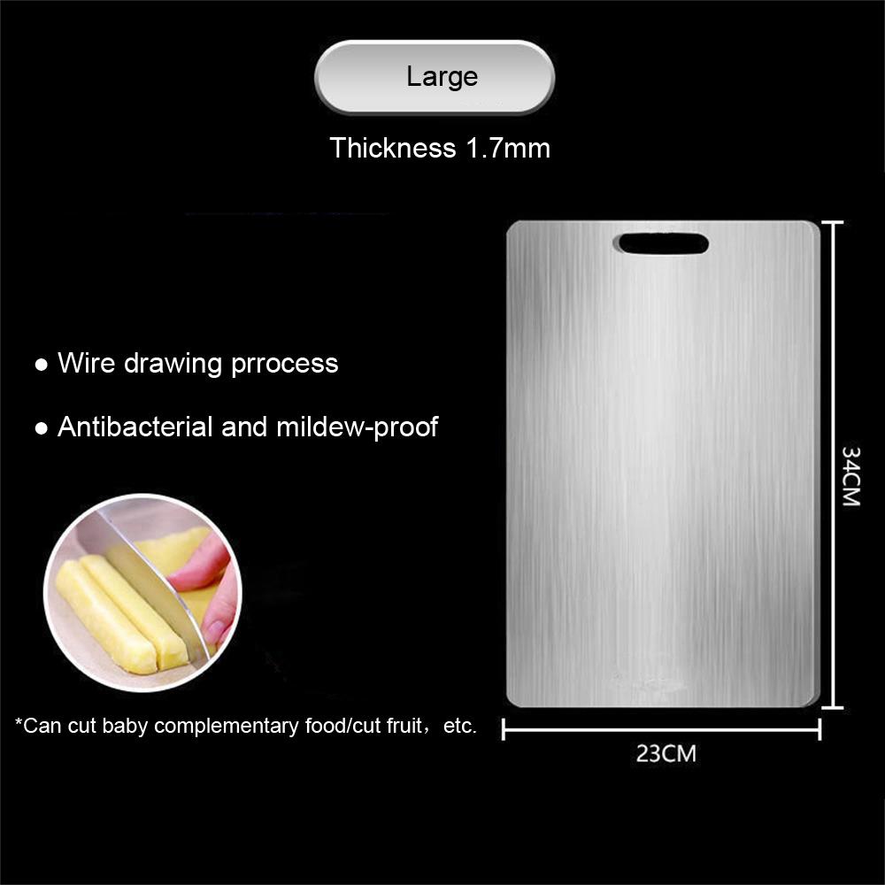 316 Stainless Steel Cutting Board Food Grade Commercial Thickened Mildew Resistant Domestic Fruit Cutting Board Double-sided