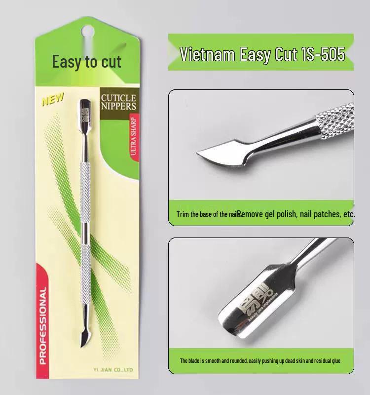 Easy Cut Stainless Steel Cuticle Pusher - Thin Model Nail Polish Remover Set