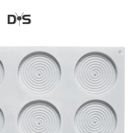 Wiederverwendbare Schokoladenform, weich, nützlich, sechs Schwerkraft-Kuchenform