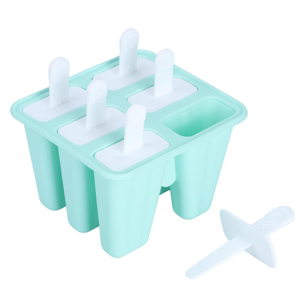 Grønn Iskremform Lagere Silikonform DIY Iskremverktøy for Varm Sommer6 Ruter