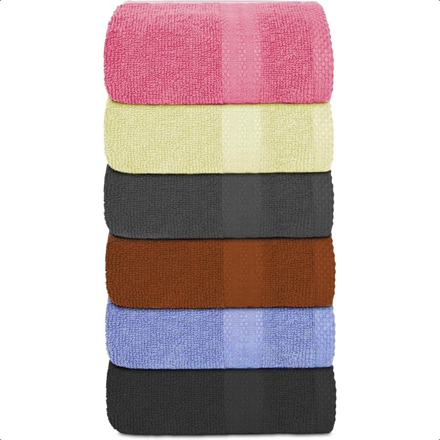 100 Cotton Hand Towel Set Soft Absorbent Towels for Bathroom Kitchen Gym Use Durable Reusable hine Washable Towels MultiColor 1