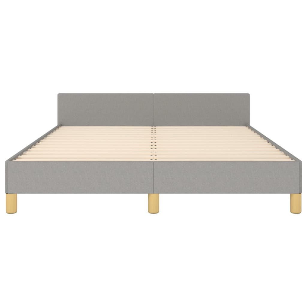 Vidaxl Bed Frame Without Mattress, Light Gray, 140X200 Cm, Upholstered