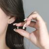 S925 Sterling Silver Geometric Style Ear Cuff Women's Flashy Zircon Star Earrings Hoop Earrings for Women Jewelry YB-XY-171