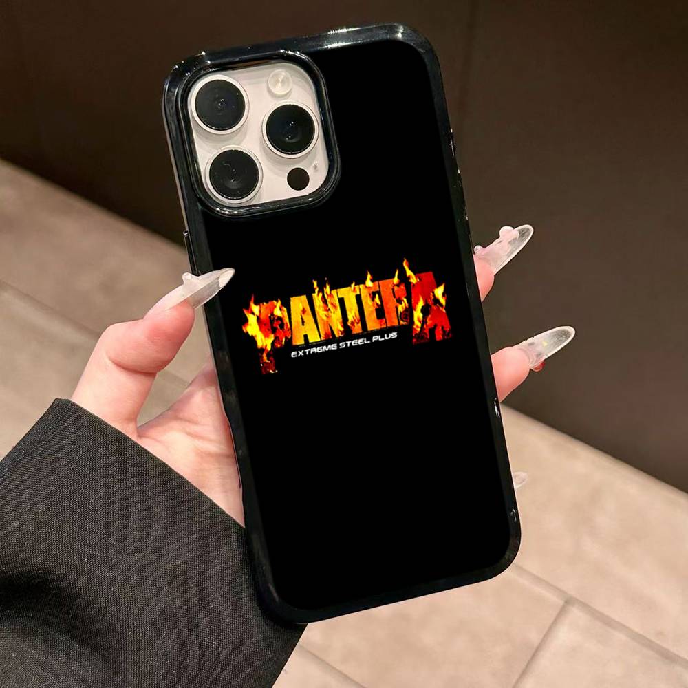 

P-Pantera Music Band Phone Case Wireless Charging PC+TPU For iPhone 11 12 13 14 15 16 17 Pro Max Plus case iPhone 17