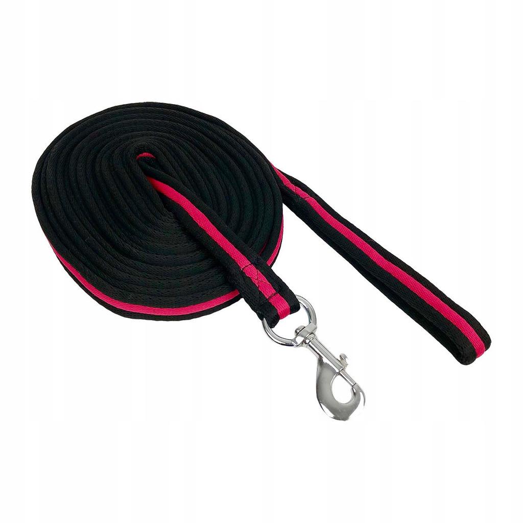 York Cotton Lunge Line for Horse 8.5 M BLACK-RASPBERRY Work with a Horse Halter
