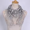 Casual Lightweight Scarf Floral Tassel Scarf Women's Triangle Scarf