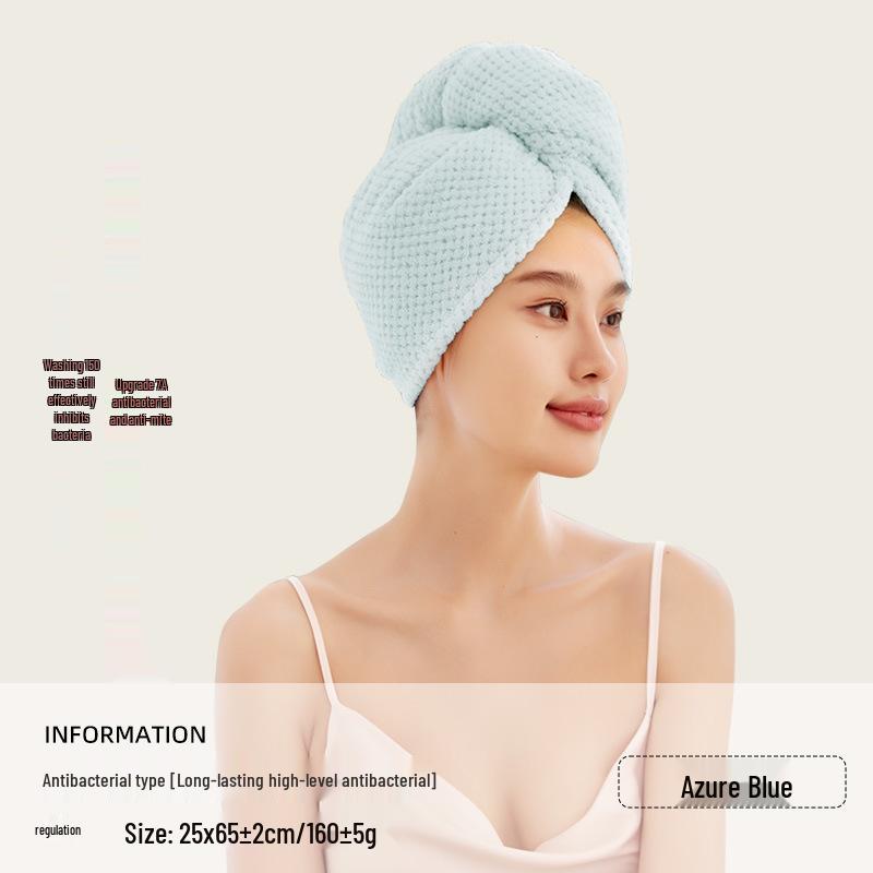 Extra Large, Extra Thick Quick-Dry Women's Hair Towel - Class A Pure Cotton, Absorbent, Head Wrap