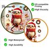 Reusable Christmas Decor Cute Owl Static Window Clings, Santa Hat Scarf Wreath Bell Snowflake Festive Holiday Home Decals, No-Adhesive Glass Stickers