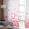 Valentinstag-Liebe, verstreut, fallende Liebe, Tüll-Vorhänge für Wohnzimmer, durchsichtiger Vorhang für Schlafzimmer, Küche, Jalousien, Vorhänge