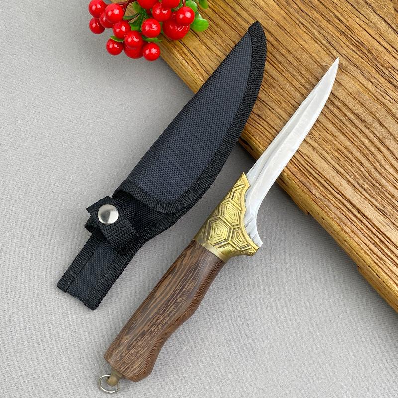 Stainless Steel Boning Knife Forged Full Tang Kitchen Chef Knives Meat Cleaver Butcher Knife Fish Knife with Wood Handle Tools
