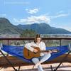 Outdoor Portable Camping Swing Ice Silk Hammock Sturdy Thickened Nylon Mesh Hammock Breathable Garden Hanging Swing