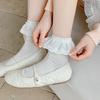 Women's Summer Thin Pure Color Sweet Lace Ballet Wind Sweat Absorbent Boneless Tube Pile Socks