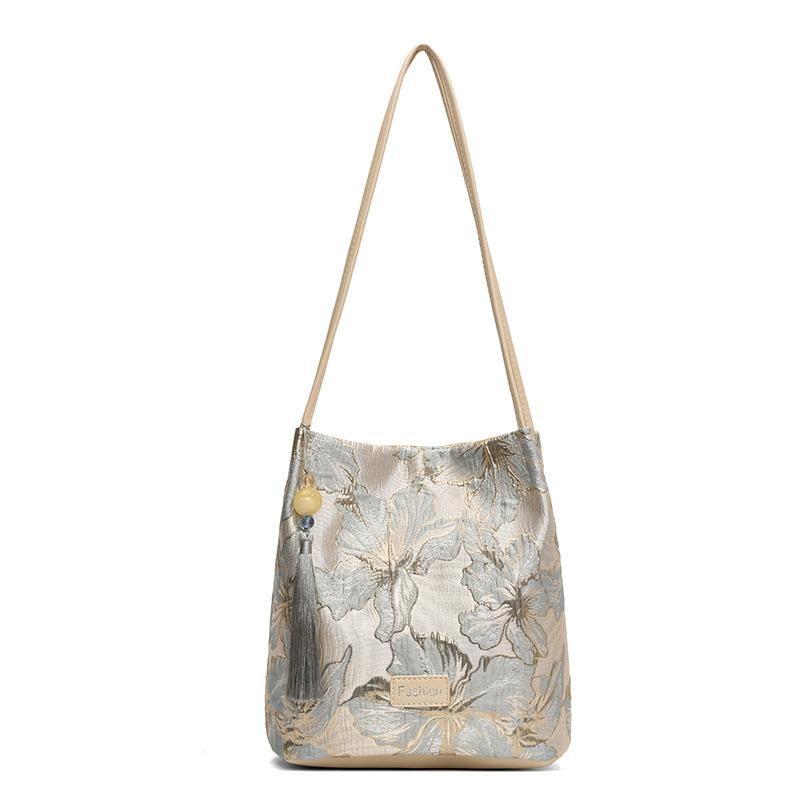 Women's bag Underarm bag Premium underarm bag 2025 New embroidery bucket bag Fashion shoulder bag