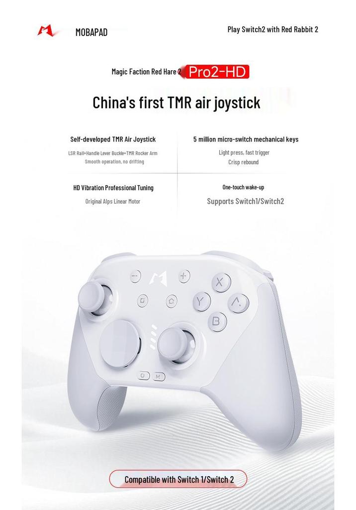 MOBAPAD Chitu 2 Game Controller for Switch 2/Pro Controller with One-Key Wake-Up