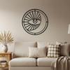 Wrought Iron Boho Eye Wall Art, Geometric Metal Sculpture, Minimalist Decor for Living Room, Unique Spiritual Gift