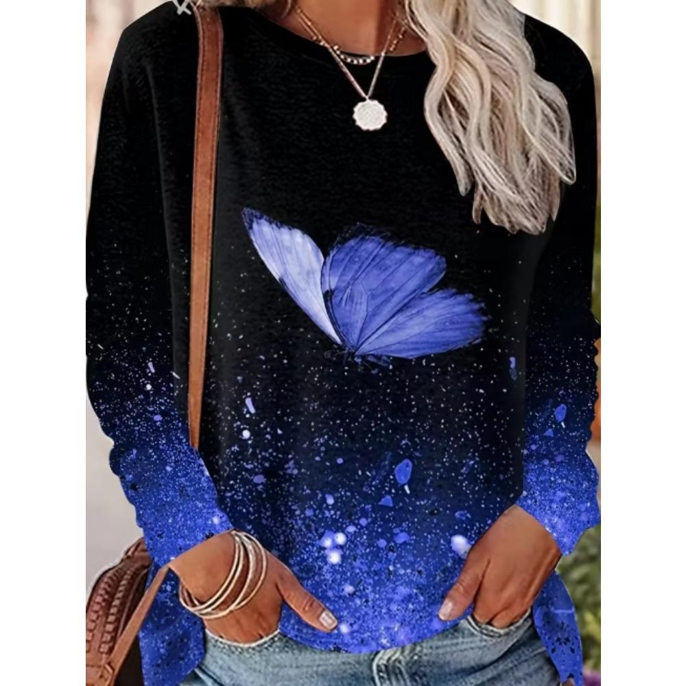 Ladies' Western Retro Aztec Geometric Pattern V-neck Long Sleeved T-shirt