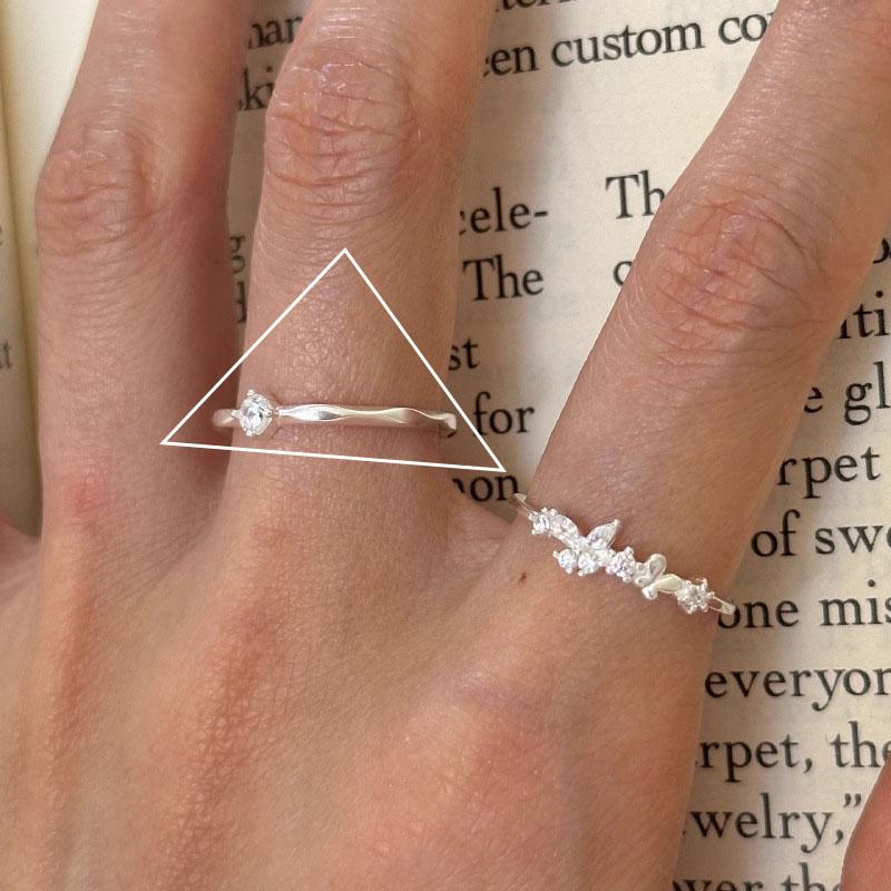 

PANJBJ 925 Sterling Silve Butterfly Extreme Ring for Women Girl Gift Zircon Korean Simplicity Adjustable Jewelry Dropshipping
