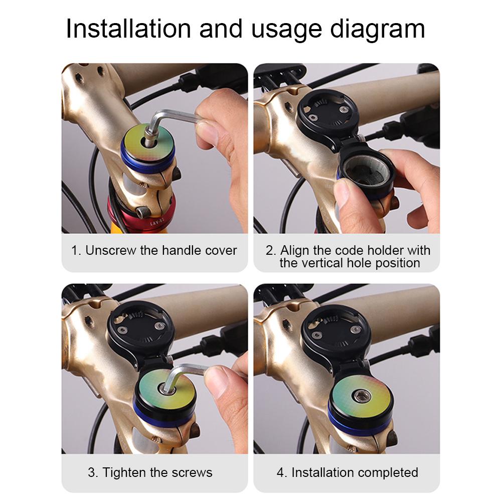 Bicycle Computer Stem Mount Holder Bike Computer Mount Stopwatch Speedometer Support Stand for Polar for Garmin Bryton Cateye