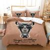 Animal Digital Printing Three-Piece Home Textile Bed Sheet Kit 3D Three-Dimensional 90G Grinding Four-Piece Set