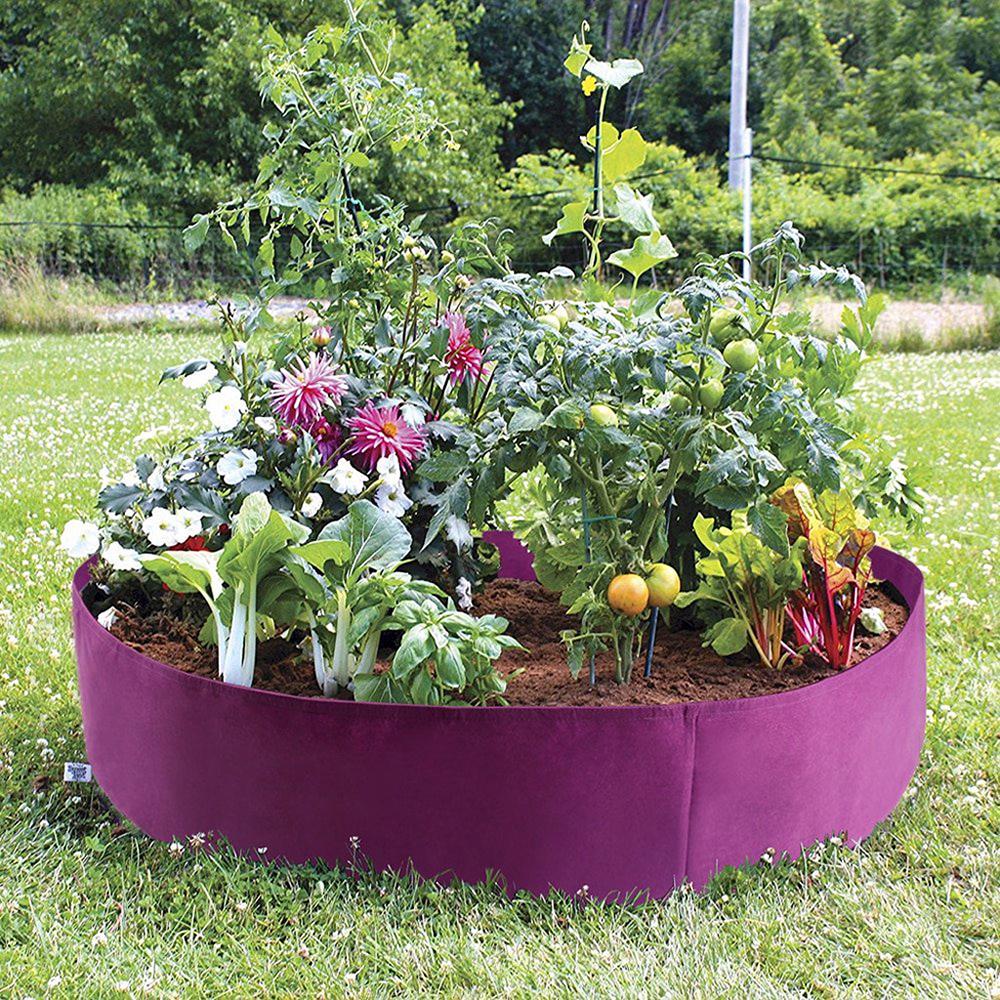 Fabric Raised Planting Bed Raised Garden Bags Round Garden Grow Bag Fabric Garden Bed High Capacity Bag Planter