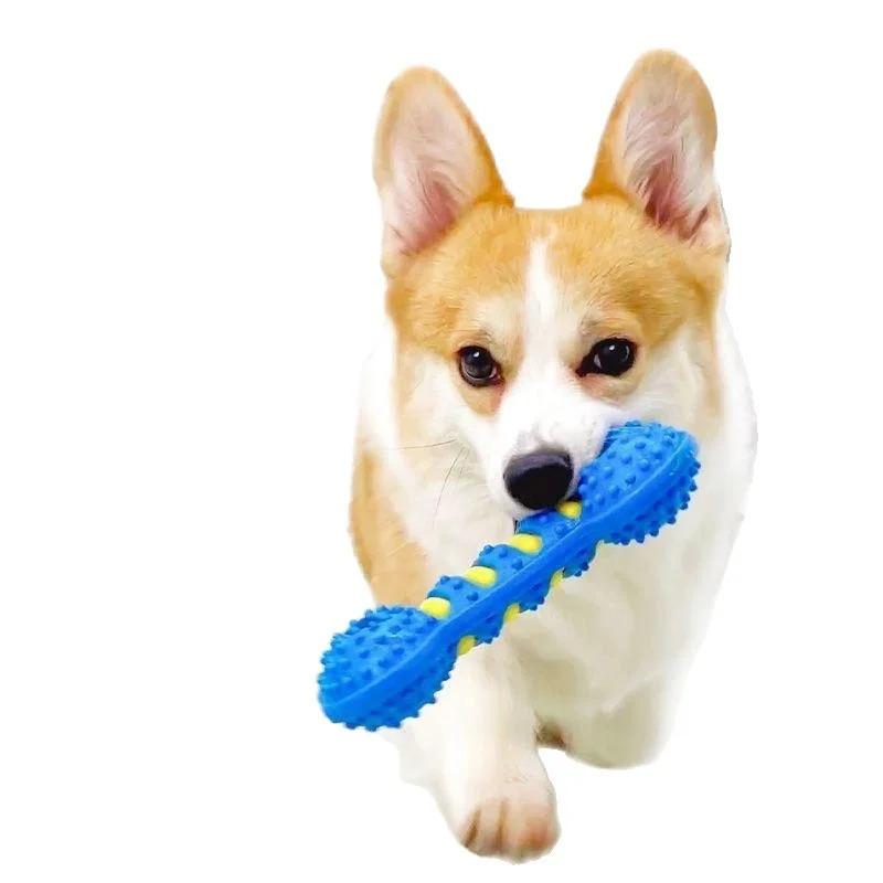 Gummi-Hundespielzeug zum Zähneputzen Welpenzahnen Interaktiver Molarenstick Knochen Langlebige Kauspielzeuge für aggressive Hunde