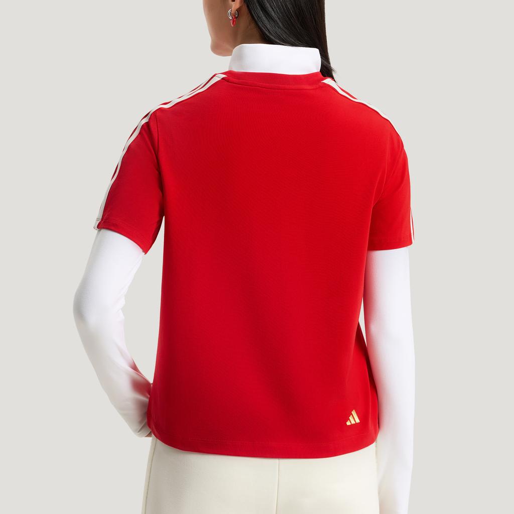 Adidas Year Of The Horse New Year Collection NYR Sports Casual Skin-Friendly Short Sleeve T-Shirt Women T-Shirts KV0506