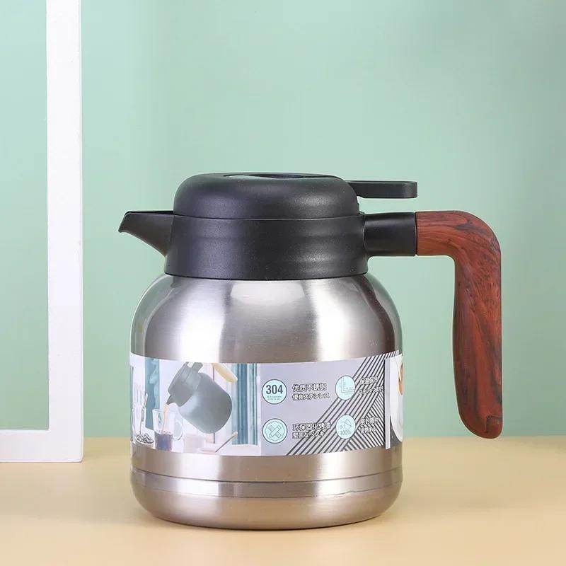 Large Capacity Insulated Thermos Coffee Pot Kettle Tea Jug Temperature Display Vacuum Flask Stainless Steel Thermal Water Bottle