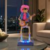 Scary Animated Skeleton Band Decoration, Lighted Halloween Skeleton Prop with Sound for Haunted House, Holiday Party Decor