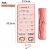 Sac de rangement pliable pour bijoux Pochette rouleau portable pour bijoux Colliers Boucles d'oreilles Bagues Bracelets