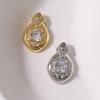 Copper-Plated 18K Gold Electroplated Water Drop Pendant Jewelry