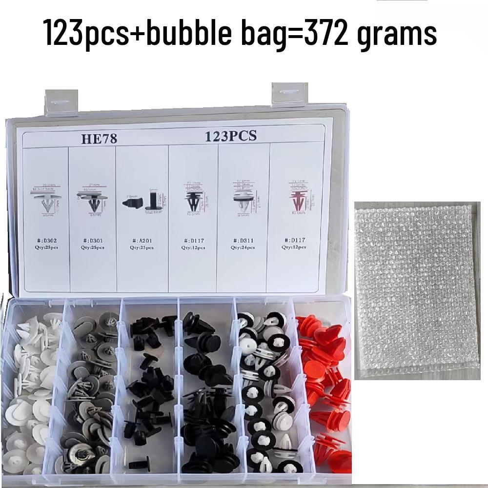 

123 шт. Кнопочные заклепки в коробке для BMW Mini Cooper: Смешанные пластиковые клипсы для использования на кузове