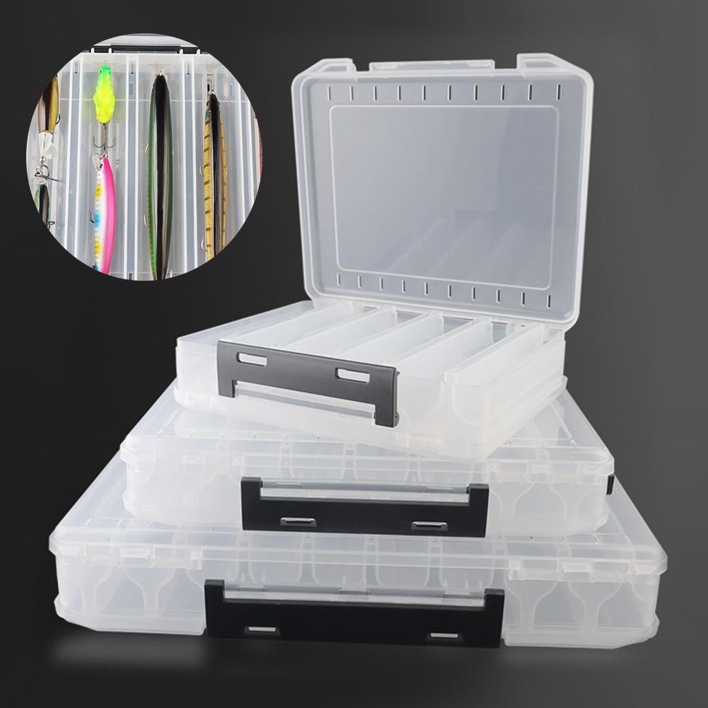 Double Sided Fishing Tackle Box 10/14/18 Compartment Fishing Lure Organizer Multifunctional Fishing Storage Case for Wobblers