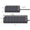 Rhombus 4-Port USB 3.0 Hub with Switch – One-to-Four Desktop Splitter Dock