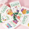 24 Sheets Easter Cards Kit Colorful Greeting Cards With Envelopes Stickers For Classroom Exchange Easter Party Supplies