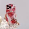 For iPhone 15 Pro Max Case Mirror Painted Fruit Pattern TPU + Acrylic Phone Cover