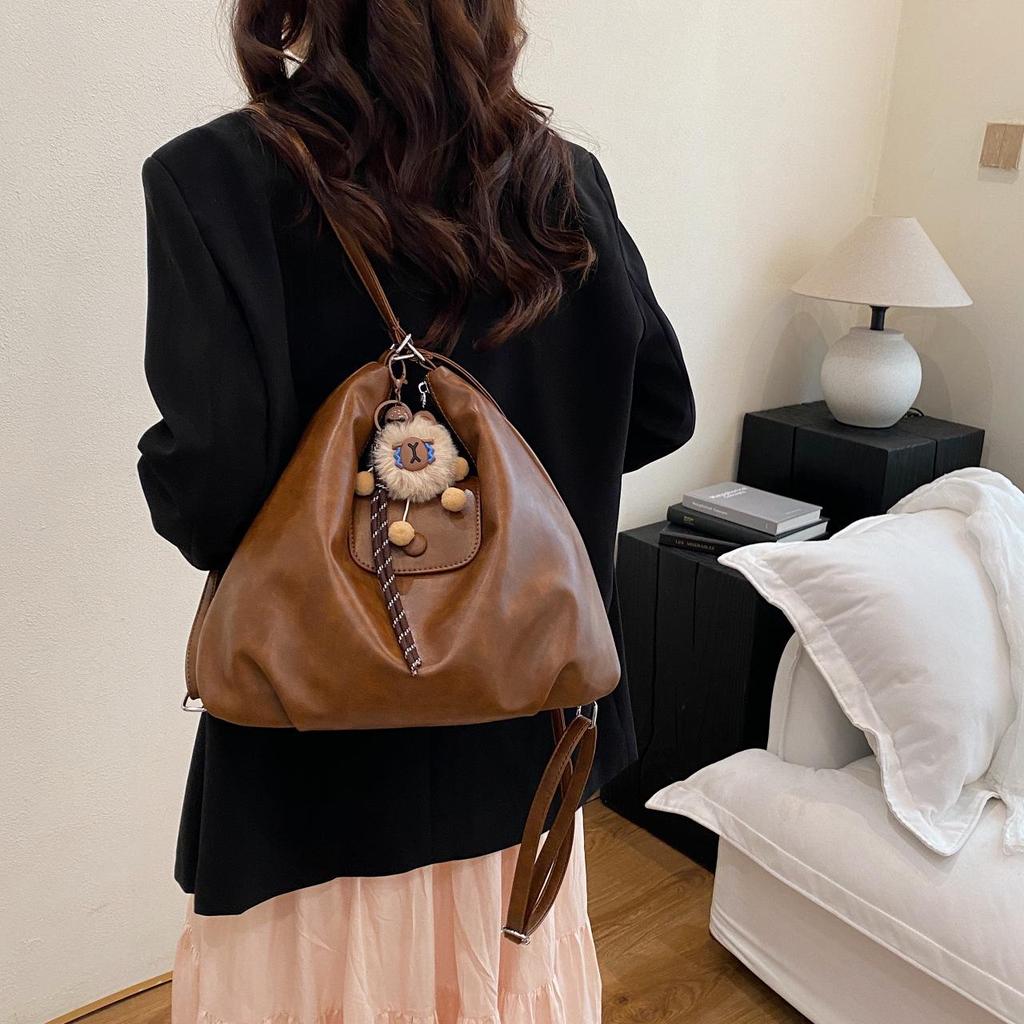 Korean Style Vintage Multi-Purpose Backpack & Tote with Coin Purse - 2025 Trendsetting Large-Capacity Commuter Bag