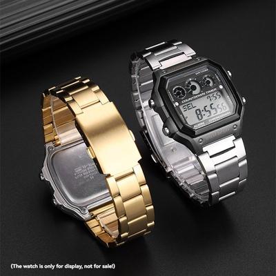 18mm Roestvrijstalen horlogeband Voor Casio Klein Vierkant 3299 AE-1200WH/1300WH W-218 AE1200 metalen band 18mm Armband polsband