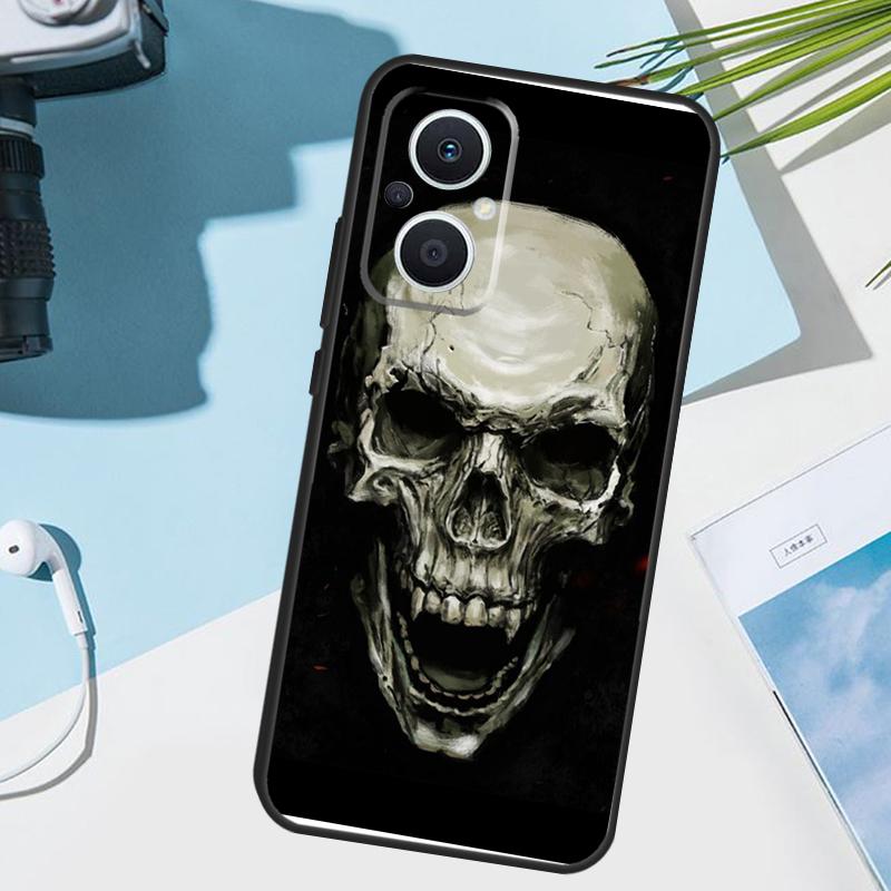 Gothic Fashion Skull Cover For OPPO Reno 12F 11F 13F 14F 8T 7 8 Lite 10 11 12 13 14 OPPO Find X9 X8 X6 X5 Pro Case