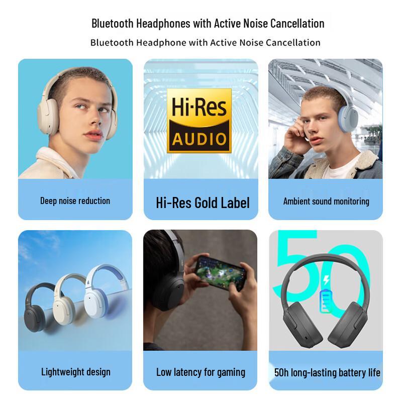 Edifier W820NB Active Noise Cancelling Over-Ear Bluetooth Headphones