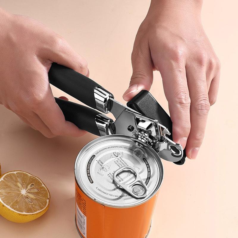 Ouvre-boîte Manuel en Acier Inoxydable Outil Multifonction Robuste pour Boîtes et Bouteilles