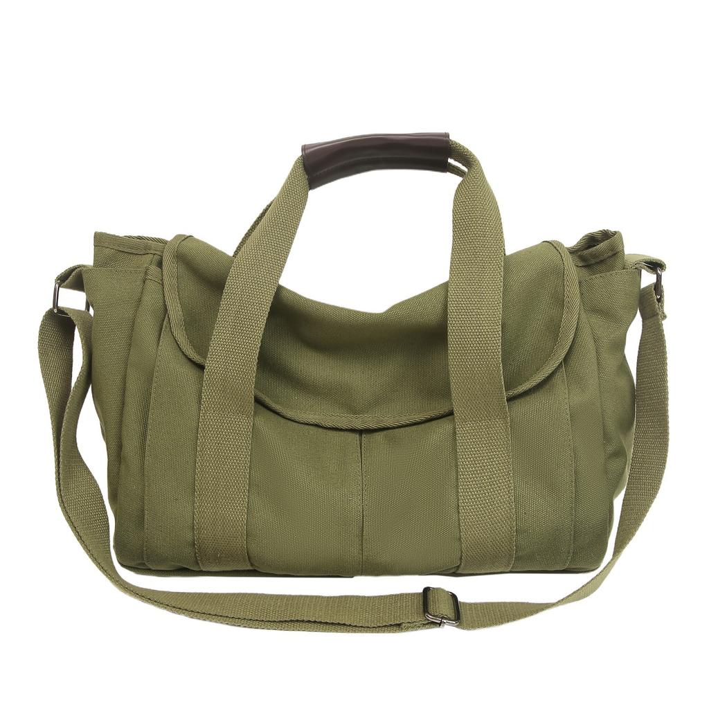 Canvas Bag Women's Crossbody Bag Men's Lightweight Commuting Shoulder Bag Large Capacity Student Class Bag