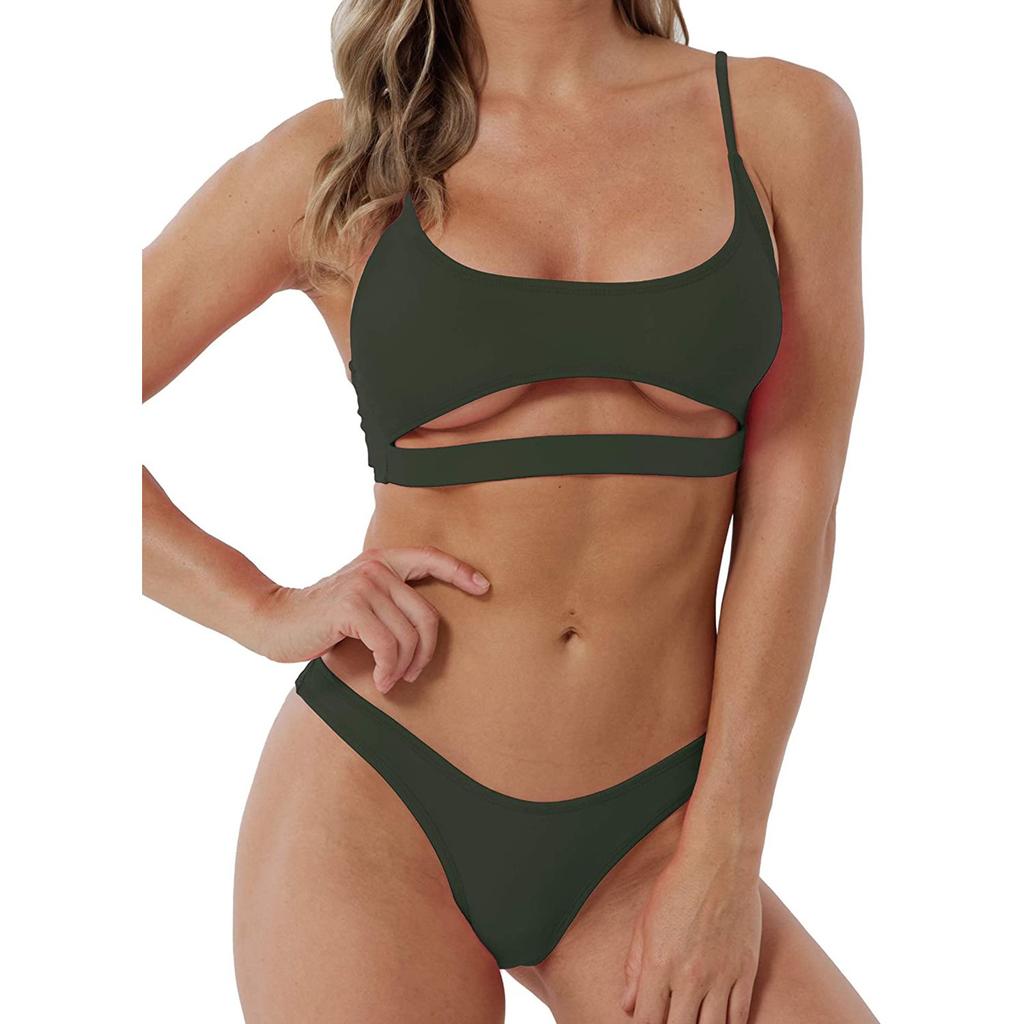 Women's Striped Printing Padded Push Up 2 Piece Bikini Sets Swimsuits Beachweart