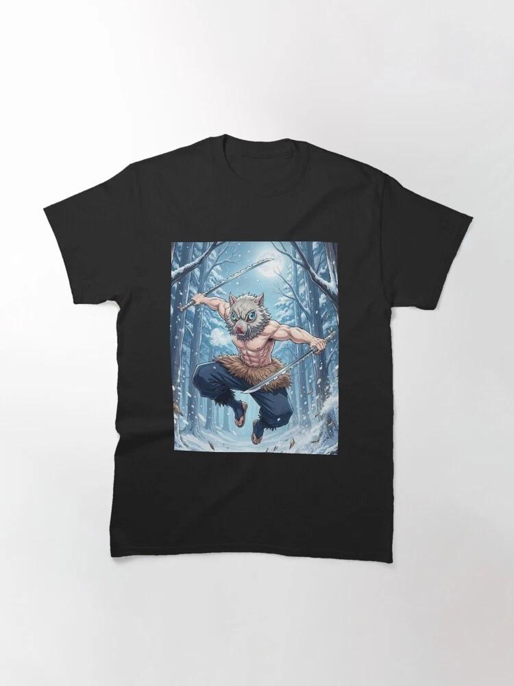 Anime Inosuke Hashibira Beast Style 2 Technique Demon Slayer Basic T Shirt S