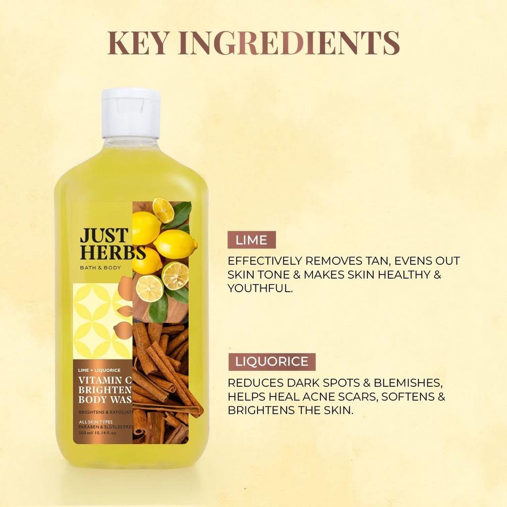 Just Herbs Vitamin C Hautaufhellendes Duschgel Für Glatte Haut 300ml