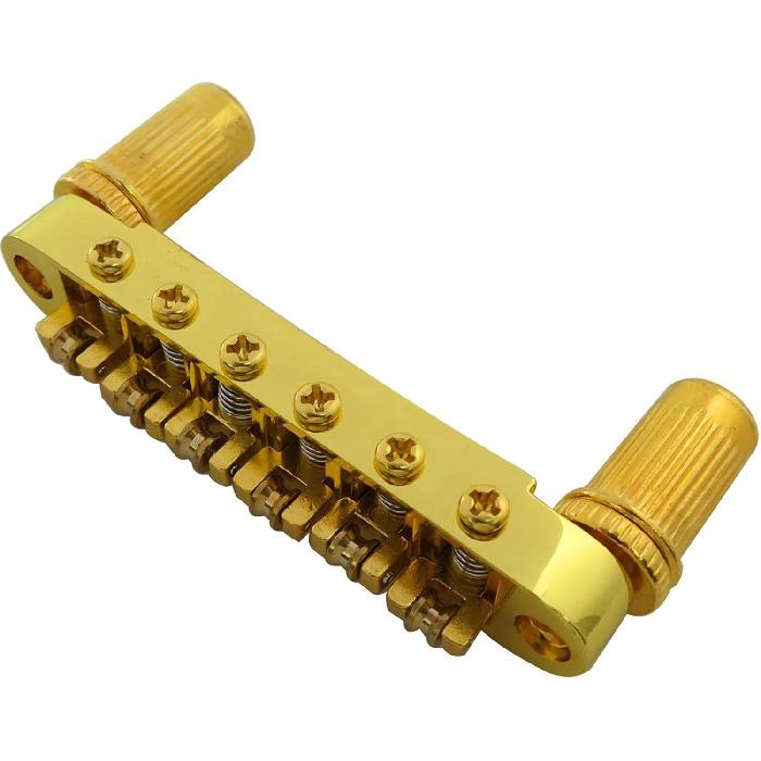 Gold Tune-O-Matic Bridge with Roller 6-Saddles for Epiphone Guitars