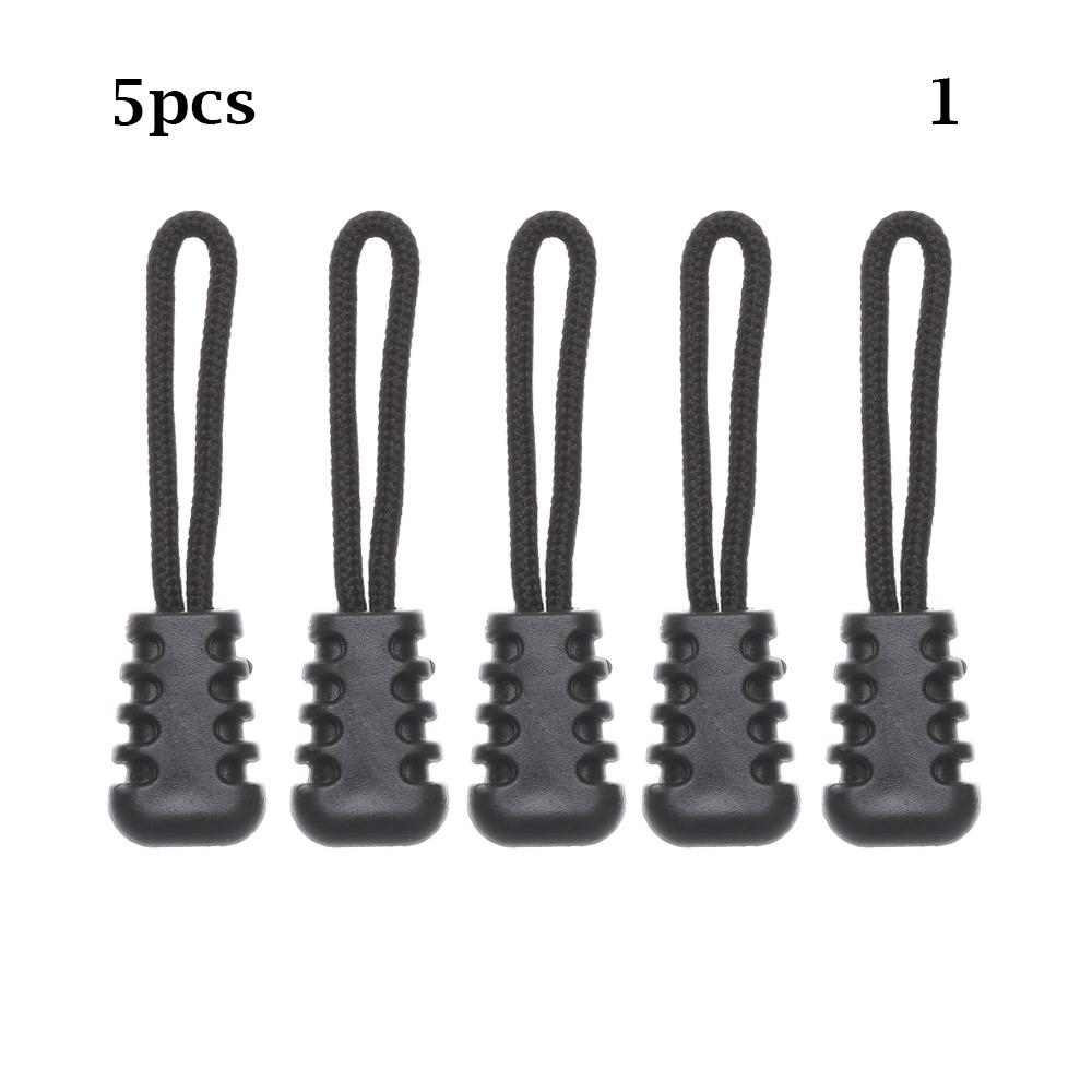 5Pcs Zipper Pull Puller End Fit Rope Tag Fixer Zip Cord Tab Replacement Clip Broken Buckle Bag Suitcase Tent Backpack Accessory